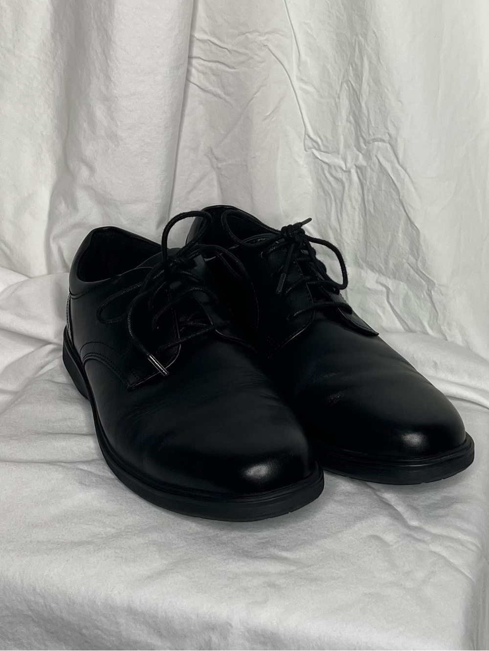 Nunn Bush Black Leather Derby Lace-Up Dress Shoes